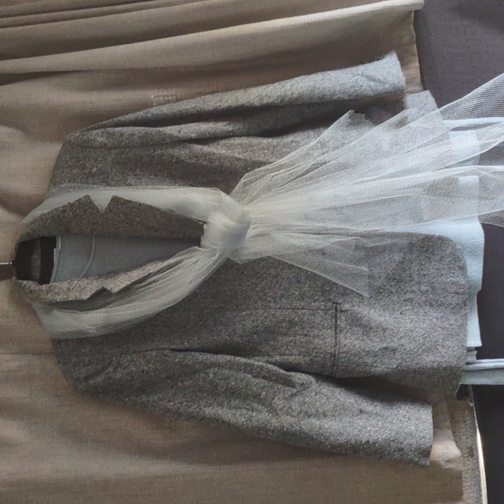 Pendleton Gray Blazer Jacket 100% Virgin Wool 8 V… - image 3